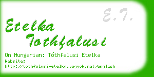 etelka tothfalusi business card